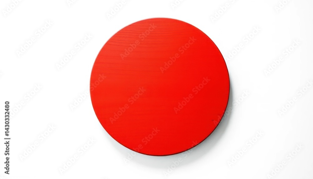 Simple red circle against white background Simple red circle against white background