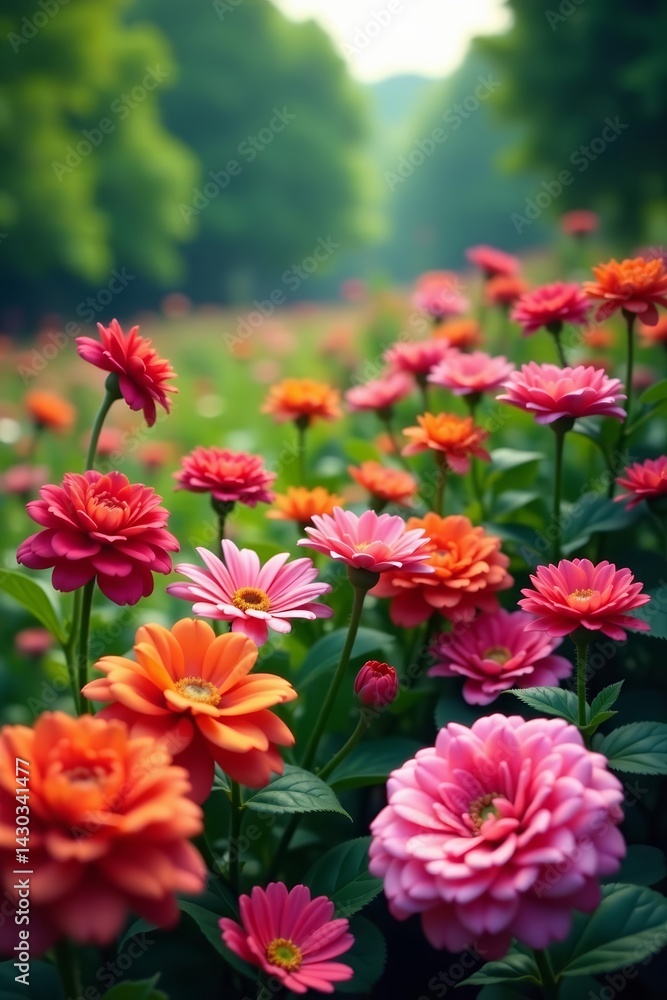 A colorful variety of flowers blooming in a vibrant garden, garden, plants A colorful variety of flowers blooming in a vibrant garden, garden, plants