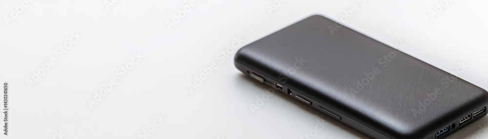 Peak Energy Solutions with Advanced Battery Storage Technology, A sleek black smartphone resting on a minimalist surface.