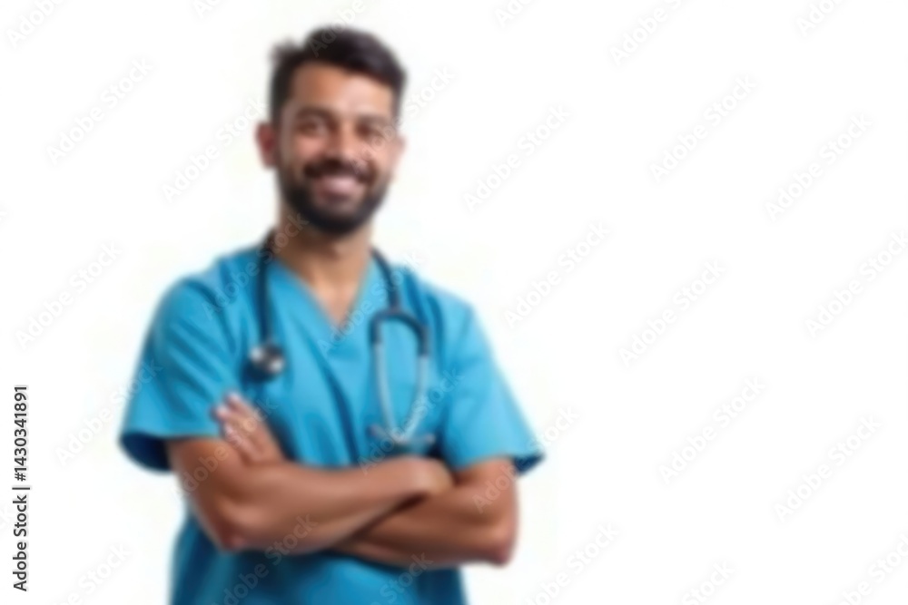 Veterinarian in scrubs, isolated on white background, background, animal Veterinarian in scrubs, isolated on white background, background, animal