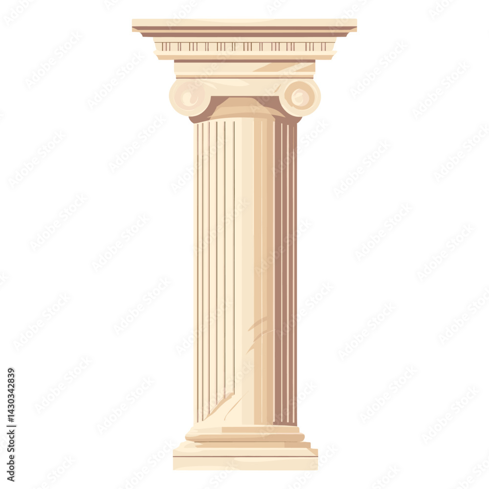 Obraz premium Classic greek clean pillar architecture column architectural vector