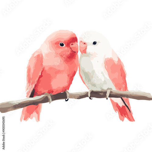 Love bird birds illustration lovebirds vector