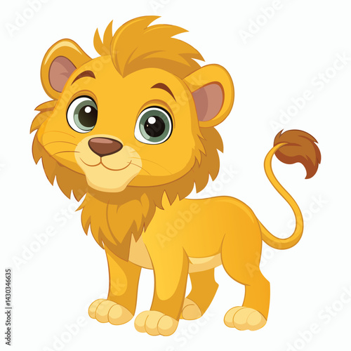 lion cartoon Vector of cartoon lion illustration