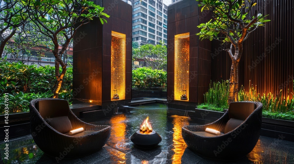 Obraz premium Premium Pool Garden View