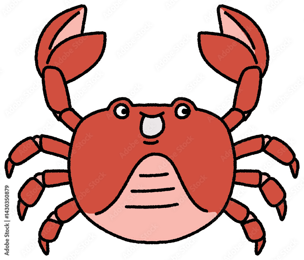Fototapeta premium Summer Beach Icon Set – Sea, Whale, Shell, Sunbed, Crab, Beachball Illustration