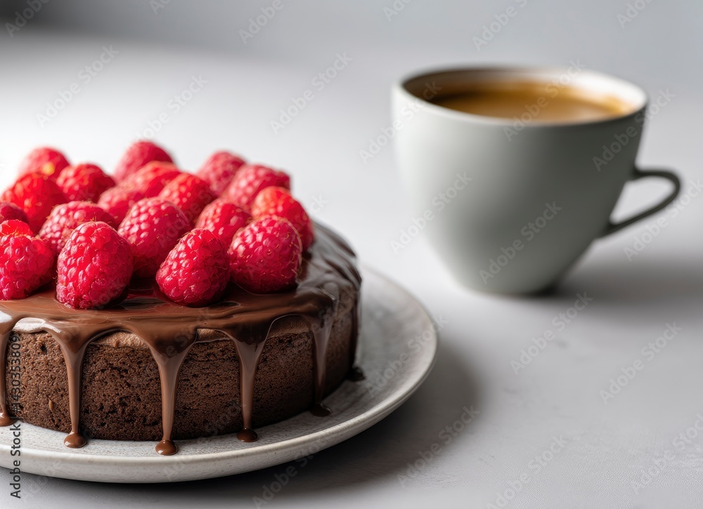 Chocolate Cake with Raspberry and Coffee Chocolate Cake with Raspberry and Coffee