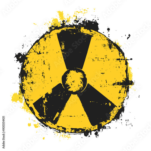 Radioactivity logo yellow radioactive radiation vector