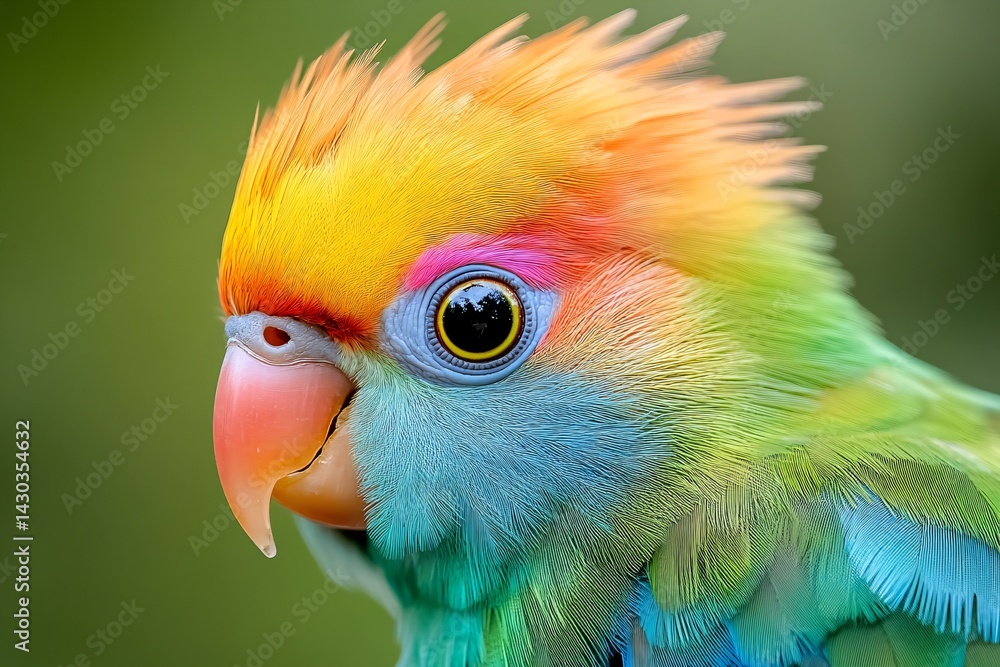 a cute colorful paradise bird