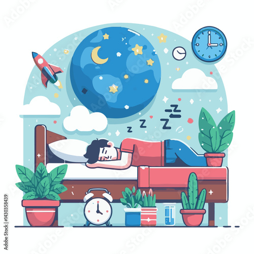 day, sleep, night, health, world, insomnia, poster, international, illustration, lifestyle, awareness, vector, concept, dream, rest, bedtime, march, global, relaxation, pillow, disorder, care, time, s