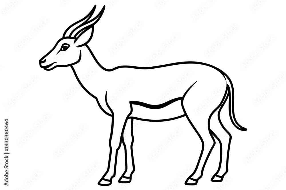 Obraz premium Wildlife Saiga Antelope Vector