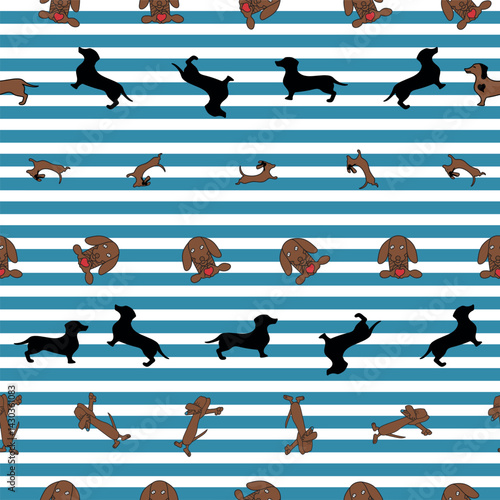 The  Dachshund  story that adopted me .Cartoon and funny pattern surface designs .

