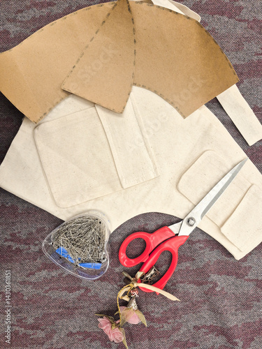 scissors and some sewing equipment