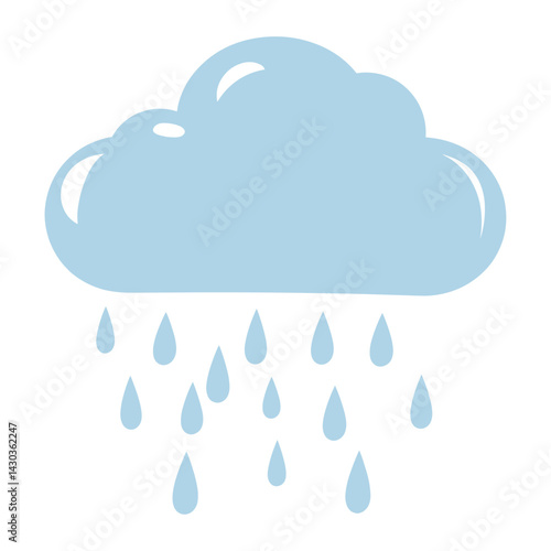 Cloud simple rain illustration vector