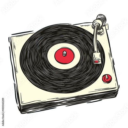 Record player record record player illustration vector