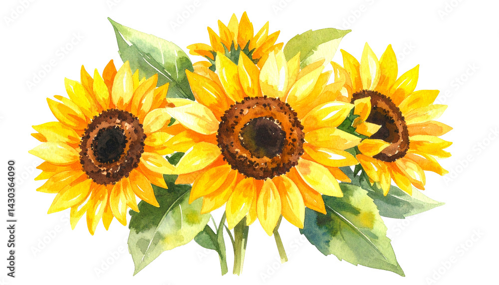 Naklejka premium illustration de tournesol