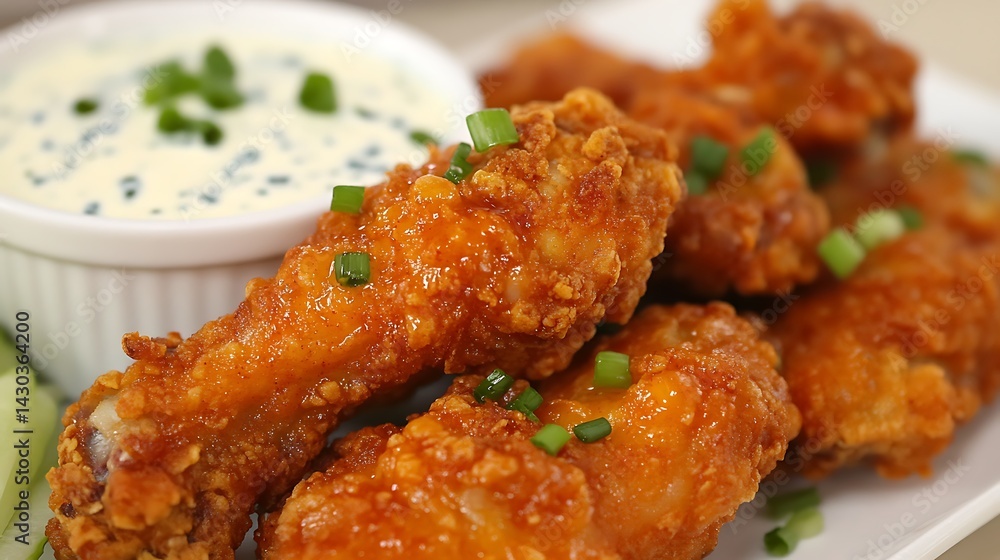 A Crispy Chicken Wing With Golden Brown Coating
A Crispy Chicken Wing With Golden Brown Coating