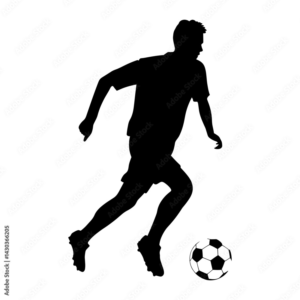 Football player silhouette illustration sports vector Football player silhouette illustration sports vector
