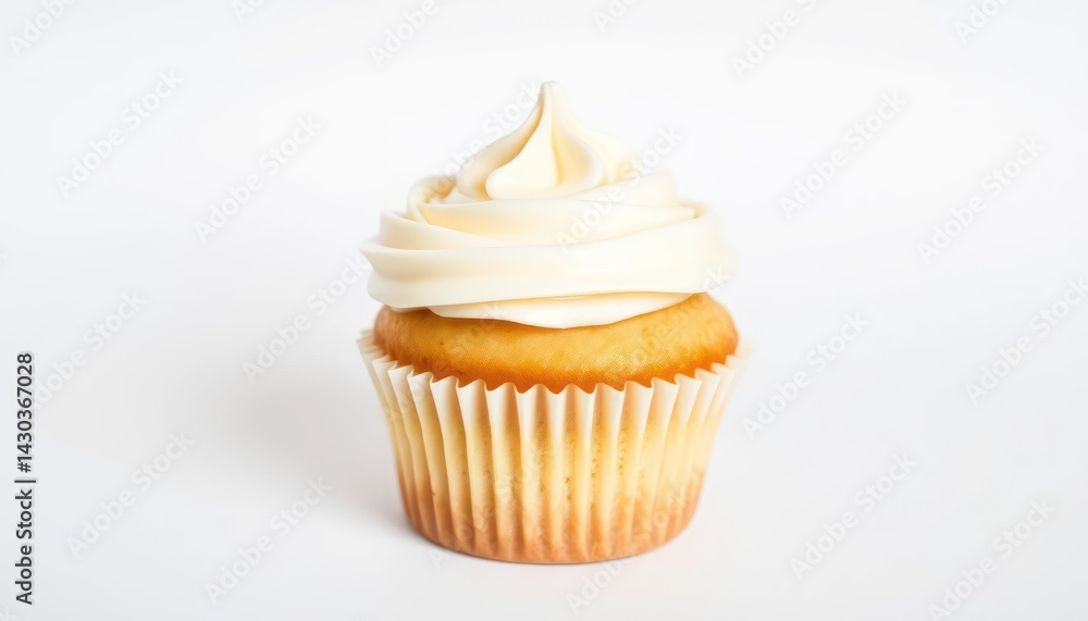 Single cupcake, cream frosting Single cupcake, cream frosting