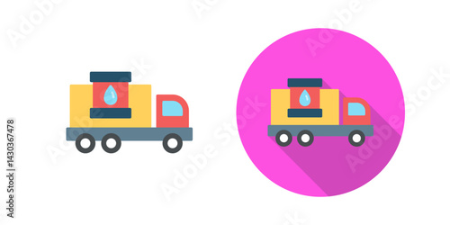 Fuel Truck Vector Icon