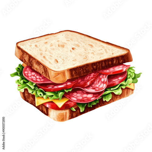Sandwich vector illustration print design drawing vector