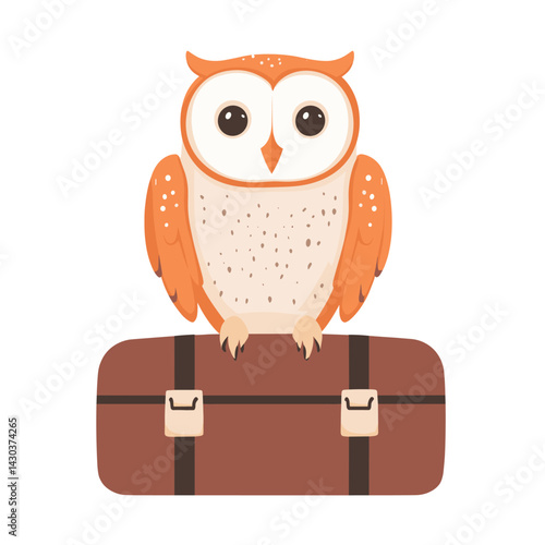 Illustration of Barn Owl owl cartoon animal vector