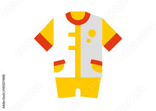 Simple icons of baseball merchandise. Illustration. Summer. Koshien. Sports.