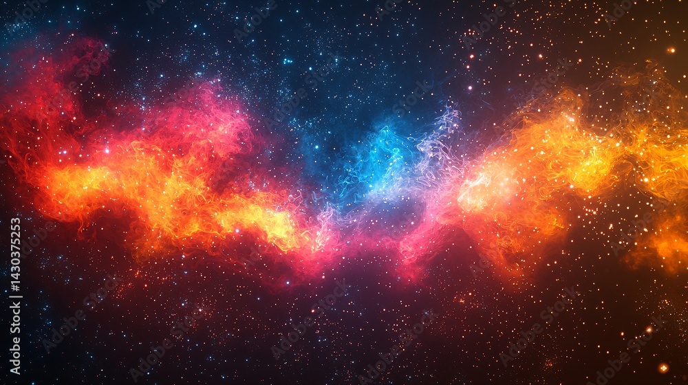 Fototapeta premium Colorful nebula universe