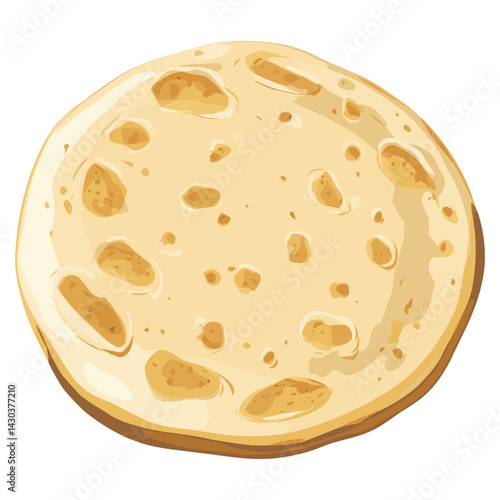 Pita bread illustration food art  vector