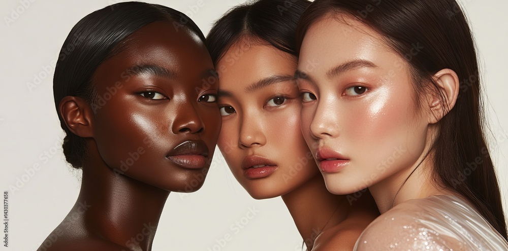 Women of Caucasian, African, Asian, and Indian ethnicities are represented