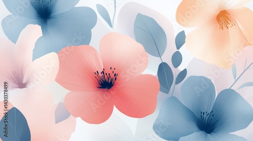 Pastel Floral Arrangement with Soft Tones for a Relaxing Atmosphere