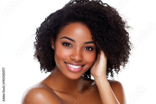 A portrait of a stunning young Asian woman embodies the concept of flawless, clean, and fresh skin, showcasing the significance of skincare routines, health wellness, and natural beauty for Asian