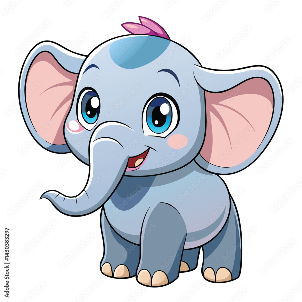 Fototapeta premium Baby cartoon Elephant