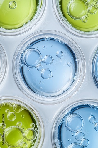 Obraz na płótnie Natural and organic beauty cosmetics are at the forefront of research and development in cosmetic laboratories, where scientists create innovative skincare products like bio skincare creams and w salonie