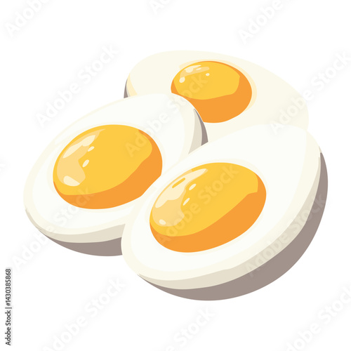 Boiled egg illustration food art vector