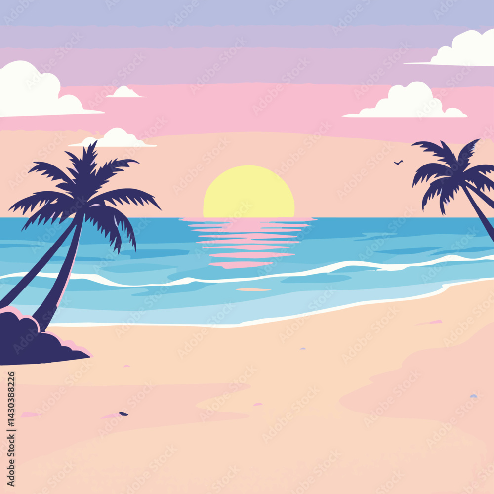 tropical beach with palm trees tropical beach with palm trees