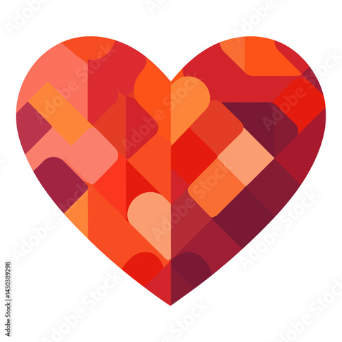 Carttoon heart icon geometric dynamite weaponry vector