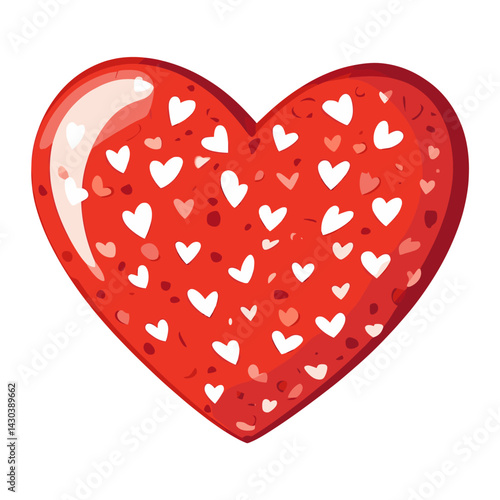 Carttoon heart icon pattern illustration decoration vector