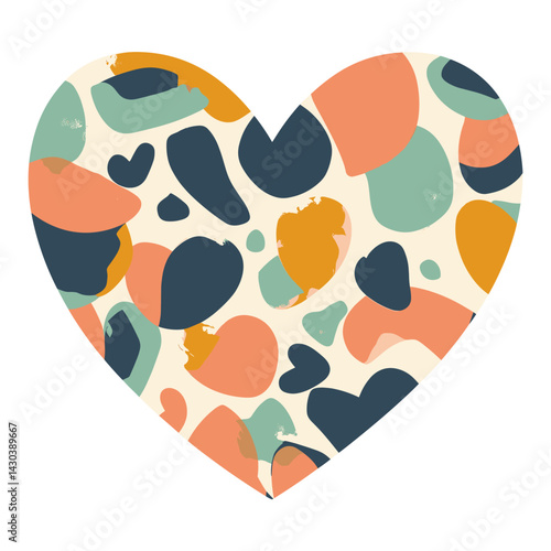 Carttoon heart icon pattern illustration abstract vector