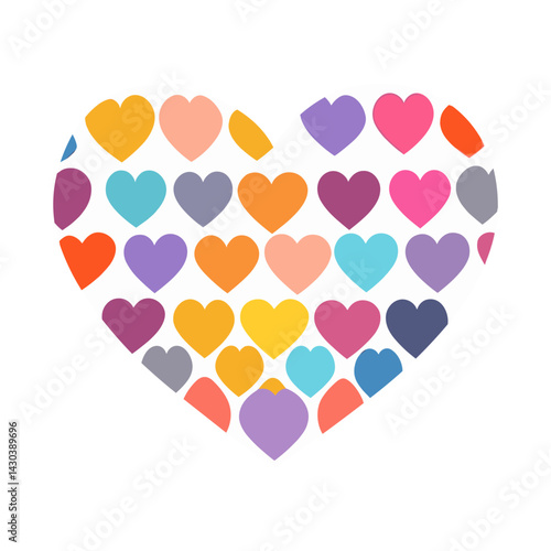Carttoon heart icon pattern illustration decorative vector