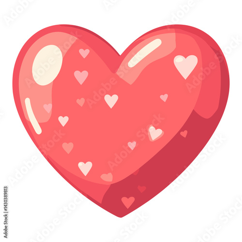 Carttoon heart icon illustration valentine's romantic vector