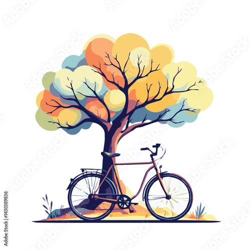 bicycle and tree