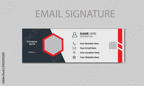 Creative Corporate professional E-mail Signature design template 