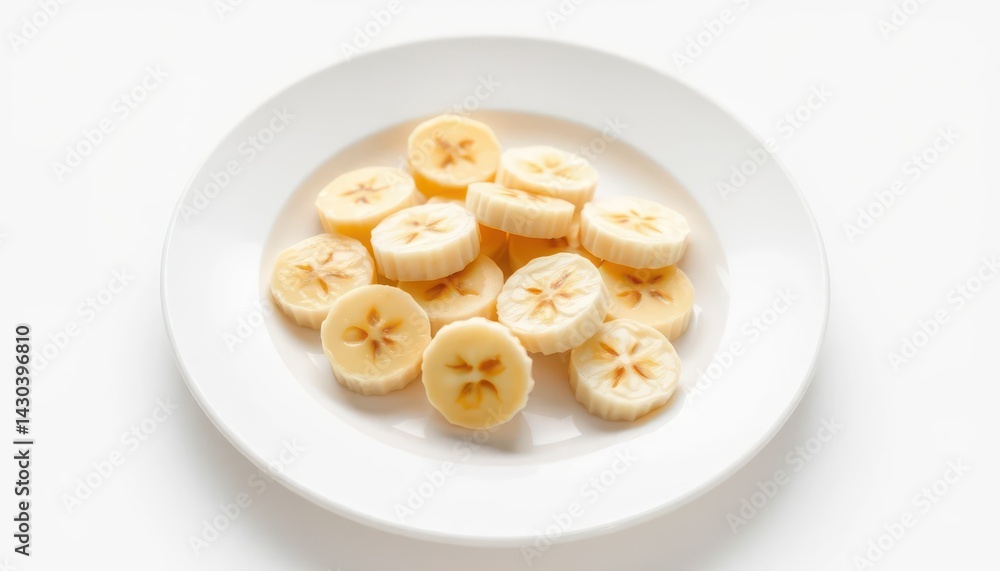 Sliced Bananas on Plate (1) Sliced Bananas on Plate (1)