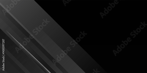 Black abstract background. Elegant dark diagonal shape element modern