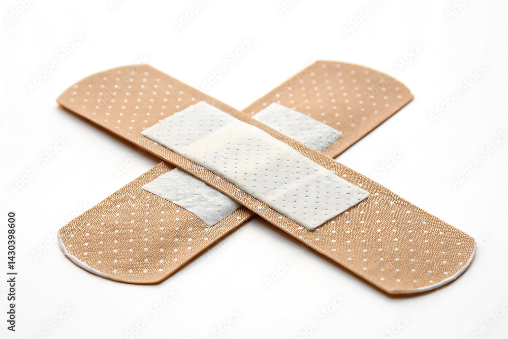 Band-aids isolated on white background