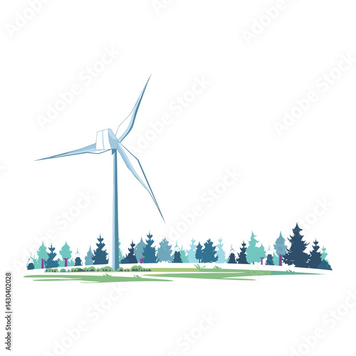 Turbine wind environmental conservation vector
