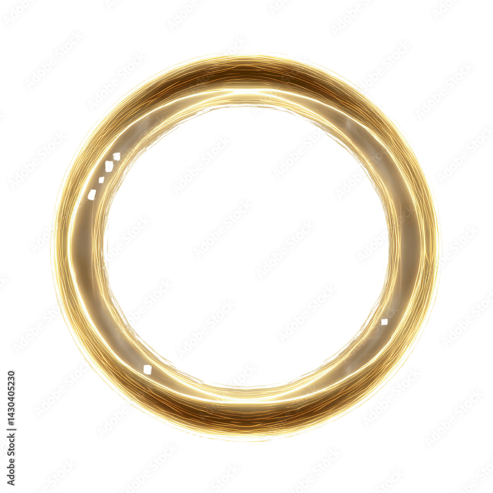Abstract Golden Ring Frame Luminous Circular Design Element Abstract Golden Ring Frame Luminous Circular Design Element