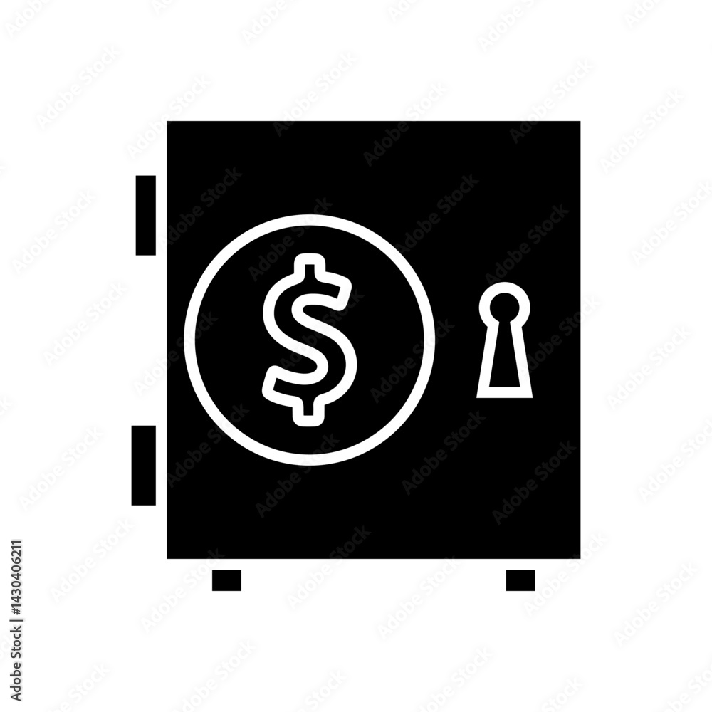 Safe deposit vector icon. Safety illustration sign. Guard symbol. finance logo. Safe deposit vector icon. Safety illustration sign. Guard symbol. finance logo.