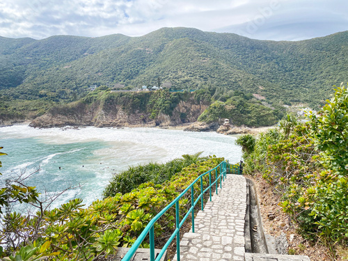 Obraz na płótnie Scenic Coastal Path Overlooking Big Wave Bay, Hong Kong w salonie
