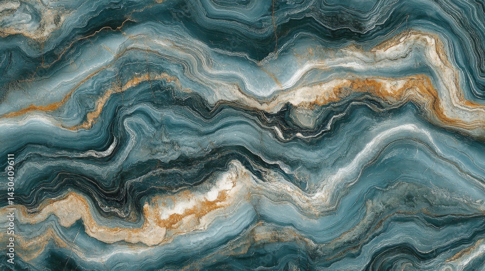 Abstract Blue and Gold Marble Texture Background Abstract Blue and Gold Marble Texture Background